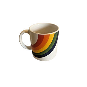 Vintage 80s Rainbow mug cup FTD collectable coffee mug Korea